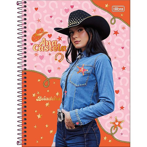 Caderno Espiral Ana Castela - Chapéu - 80 Folhas - Tilibra