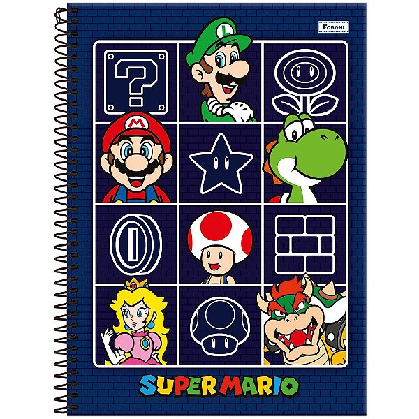 Caderno Super Mario - Personagens - Foroni