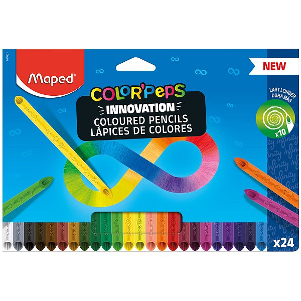 Lápis de Cor Color’Peps Infinity - 24 Cores - Maped