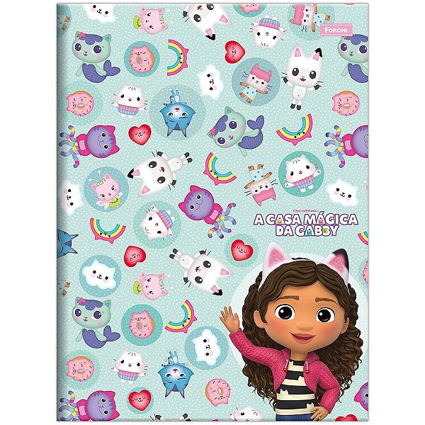 Caderno Casa Mágica Da Gabby - Personagens - 80 Folhas - Foroni