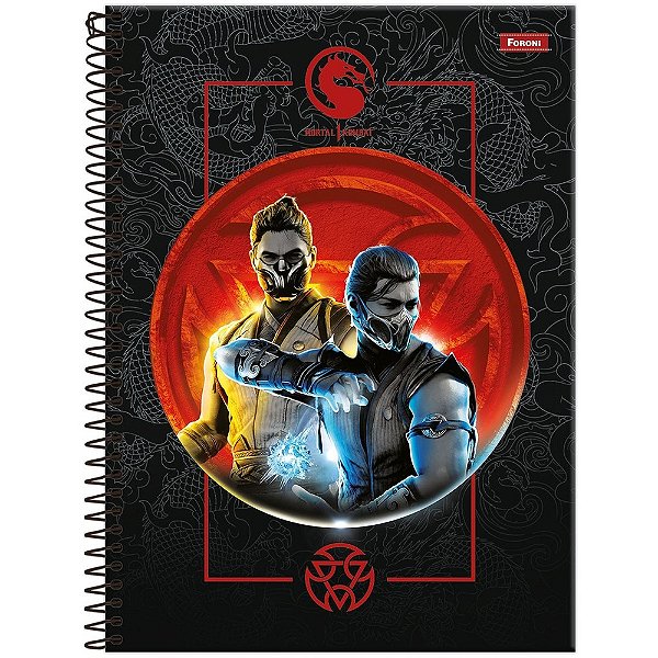 Caderno Capa Dura Universitário Mortal Kombat - 80 Folhas - Foroni