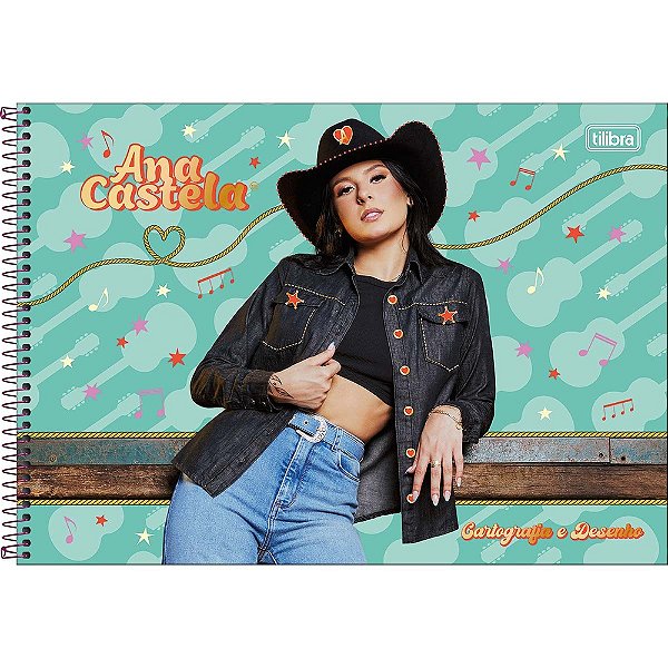 Caderno de Cartografia e Desenho Capa Dura Ana Castela - 80 Folhas - Tilibra