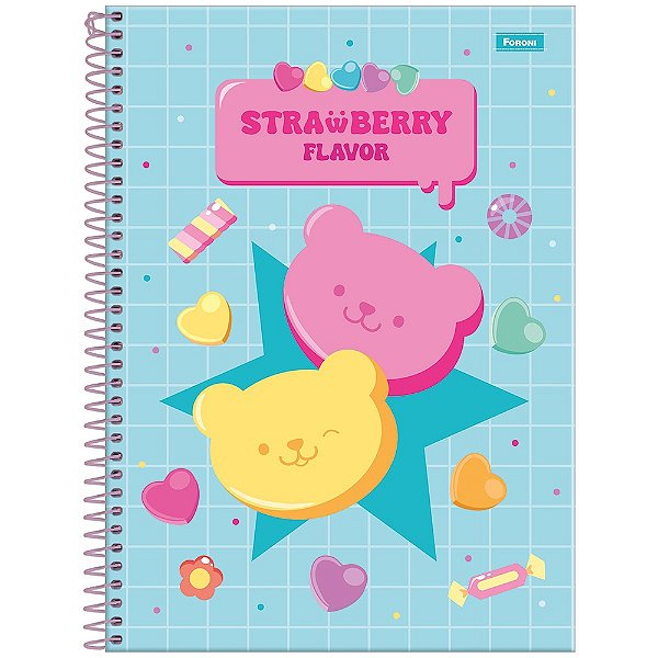 Caderno Capa Dura Sugar Rush Flavor - 80 folhas - Foroni