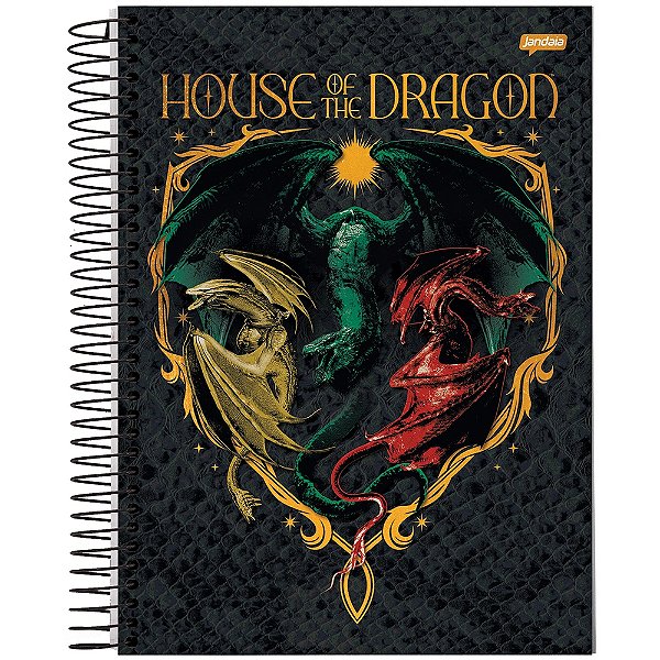 Caderno House of The Dragon Family Three - 80 Folhas - Jandaia