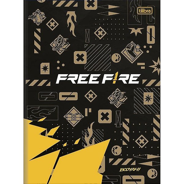 Caderno Brochura Free Fire - Símbolos - 80 Folhas - Tilibra