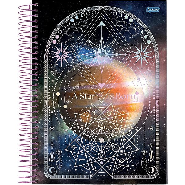 Caderno Mystic Star is Born - 160 Folhas - Jandaia