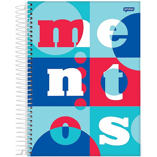Caderno Espiral Mentos - Azul - 80 Folhas - Jandaia