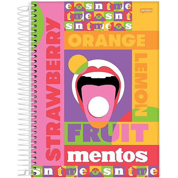 Caderno Espiral Mentos - Fruit - 80 Folhas - Jandaia