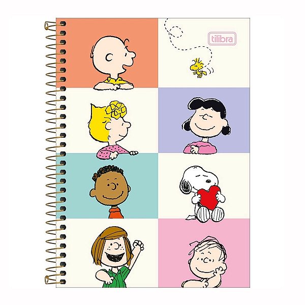 Caderno Espiral Connect  Snoopy Persongens - 80 Folhas - Tilibra
