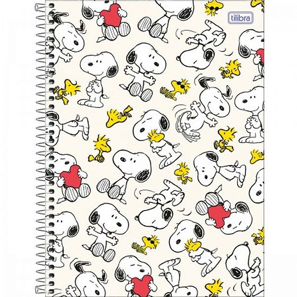 Caderno Espiral Connect  Snoopy Sentimentos - 80 Folhas - Tilibra