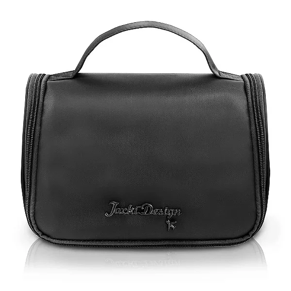 Necessaire de Viagem com Gancho - Preto - Jacki Design