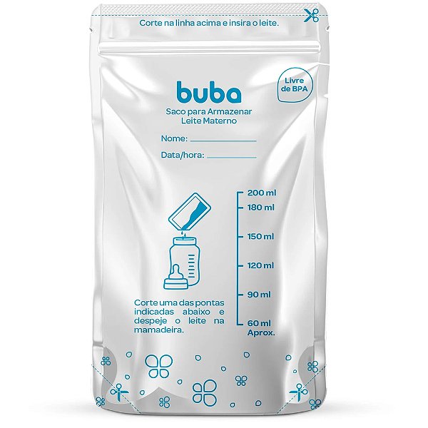 Saco para Armazenar Leite Materno - 25 Unidades - Buba