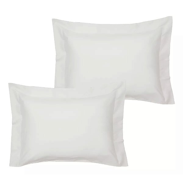 Jogo de Fronha Vida Bela Percal 200 Fios - Off White - Kacyumara