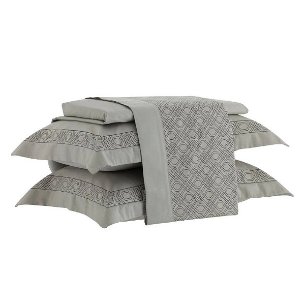 Jogo de Cama Satinee Acetinado Olaya Casal - 300 Fios - Kacyumara