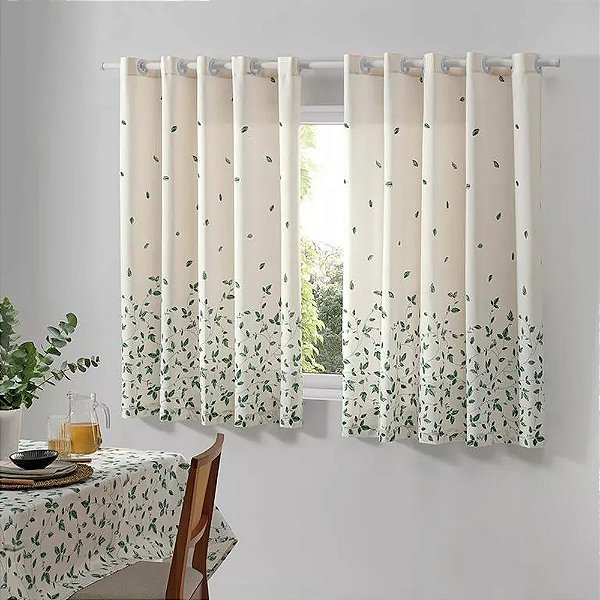 Cortina para Cozinha Athenas Botânica - 1,5 x 2,00 m - Döhler