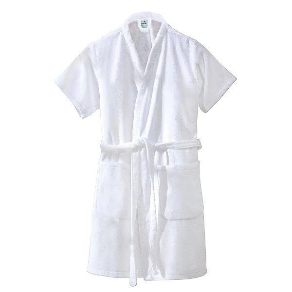 Roupão Adulto Fiore Velour Liso - Branco - P - Döhler