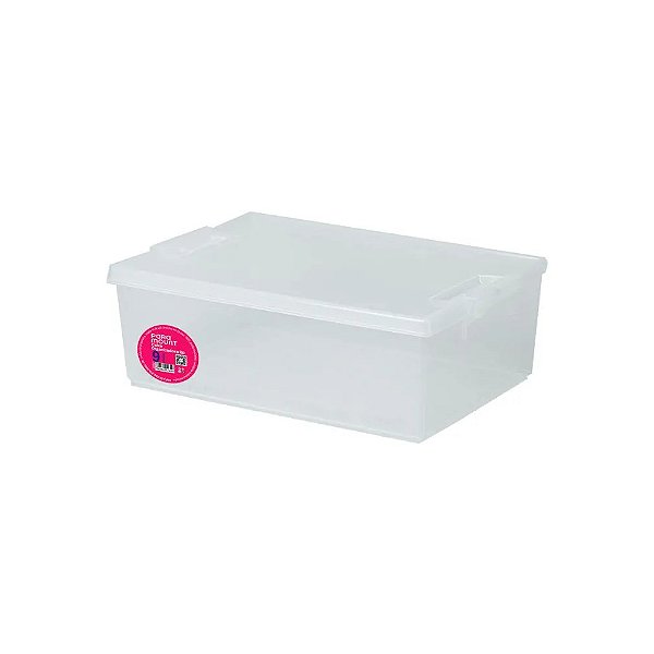 Caixa Organizadora com Tampa e Trava 9 Litros - Transparente - Paramount