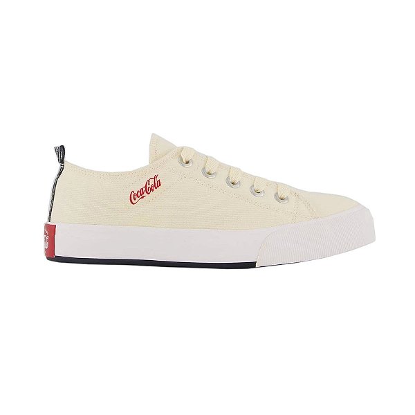 Tênis Feminino Atlanta Canvas - Off White - Coca Cola