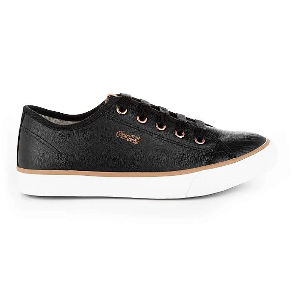Tênis Stream Leather Preto Cobre - Coca Cola