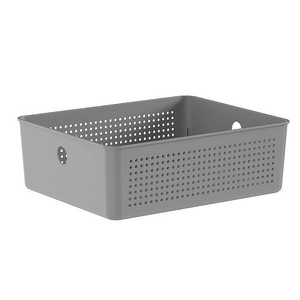 Cesto Organizador Flow 5,4 Litros - Chumbo - Ou