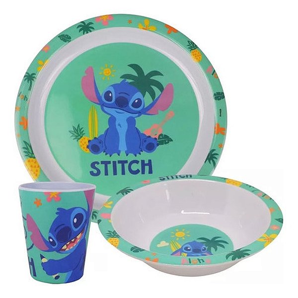 Jogo Infantil Melamine Stitch 3 peças - Tuut