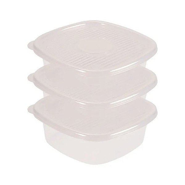 Conjunto de Potes Pop Colors 1L - 3 Peças - Plasútil