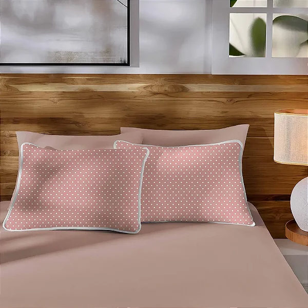 Jogo de Cama Queen - Ciranda Blush II - 3 Peças - Vivaldi Premium