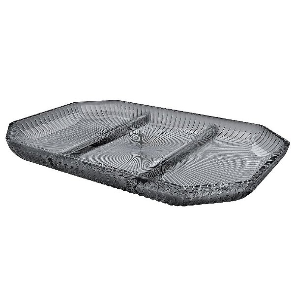Petisqueira de Vidro Cameratta 21cm Fumê - Trio - L'Hermitage