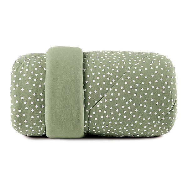 Edredom Dupla Face Malha Fio Penteado Queen - Bits Verde - Altenburg