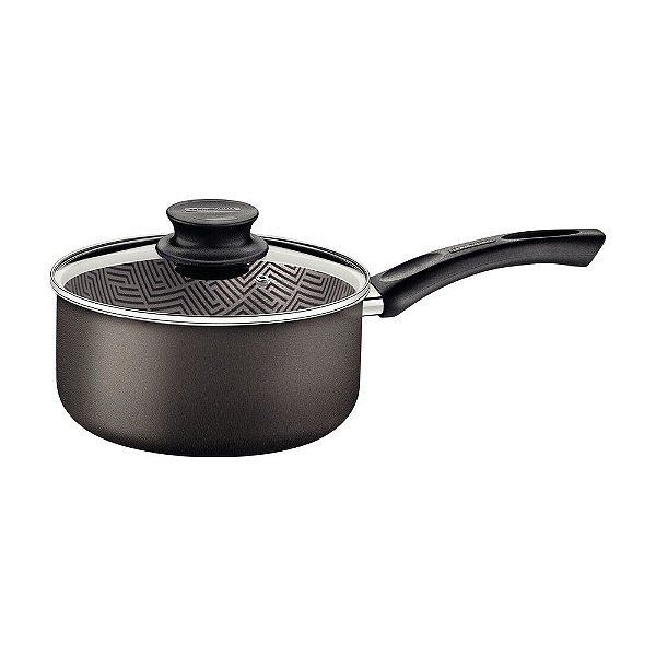 Panela com Tampa de Vidro Paris 16cm - Chumbo - Tramontina