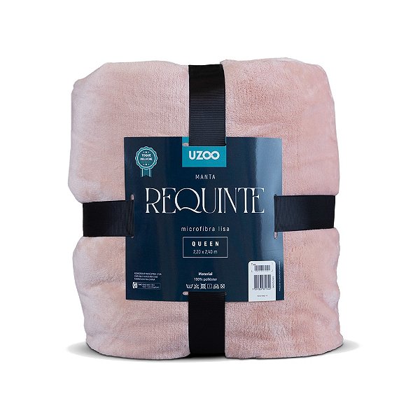 Manta Microfibra Requinte Queen - Rose - Uzoo