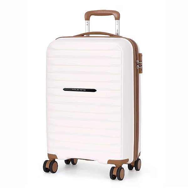Mala de Viagem Média com Expansor La Paz Branco - 24'' - Polo King