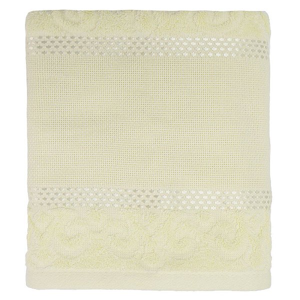 Toalha de Rosto Para Bordar Melina - Amarelo Claro - Karsten