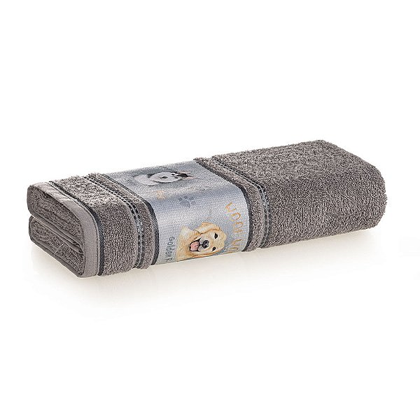 Toalha de Banho Kids - Dogs Cinza - Karsten