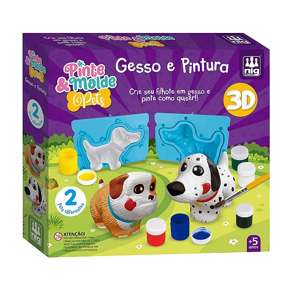 Pinte e Molde Pets 3D - Nig