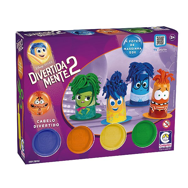 Massinha Cabelo Divertido Divertidamente 2 - Cotiplás