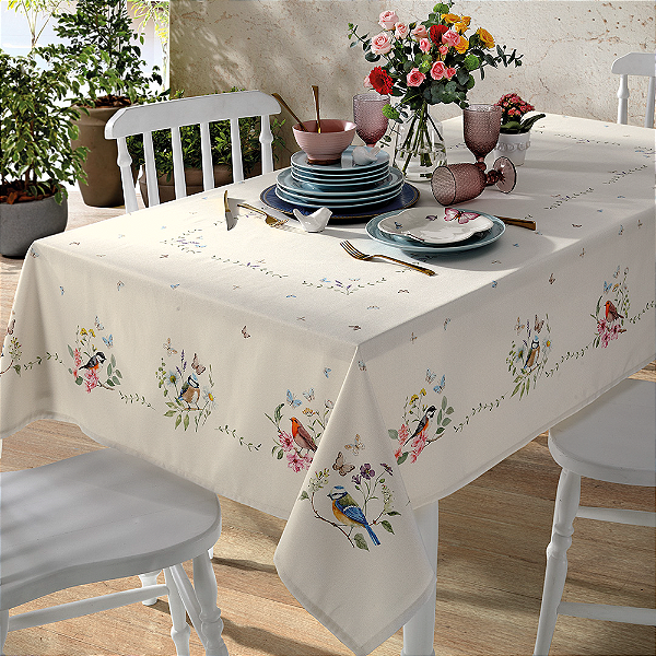 Toalha de Mesa Quadrada Renova 4 Lugares - Jardim - Döhler Clean