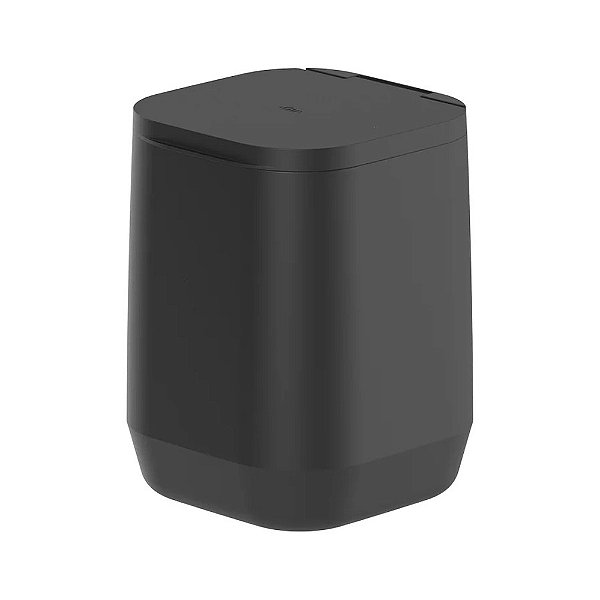 Lixeira de Piso ou Parede Aura 6 Litros - Preto - Ou