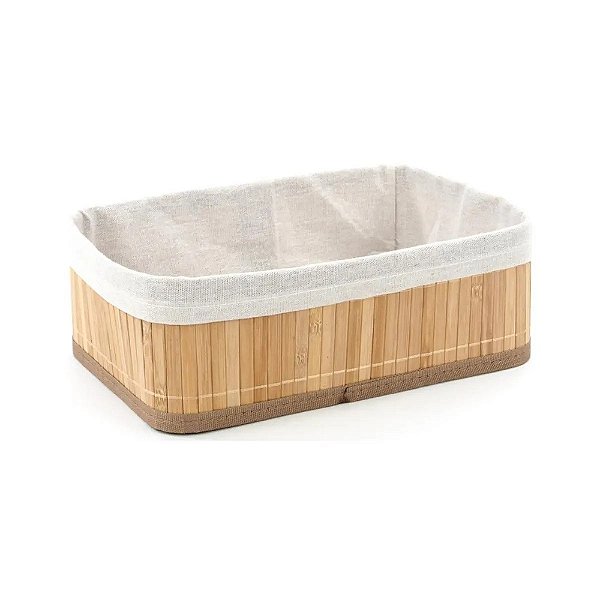 Cesto Organizador Dobravel Bambu Claro 25cm - Mimo Style