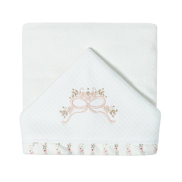 Toalha de Banho Infantil Caminho das Flores - Rosa Magia - Hug