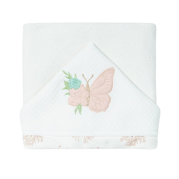 Toalha de Banho Infantil Cerejeira - Rosa Pessêgo - Hug