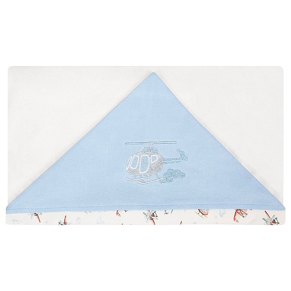 Toalha de Banho Infantil Aviões - Azul - Hug