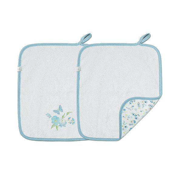 Conjunto de Babadores Serena - Azul - 2 Unidades - Hug