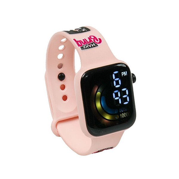 Relógio Digital LCD Make Brinq Style - Rosa - Polibrinq