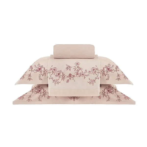 Jogo de Cama Olga Gran Percalle 200 Fios - Queen - 4 Peças - Buddemeyer