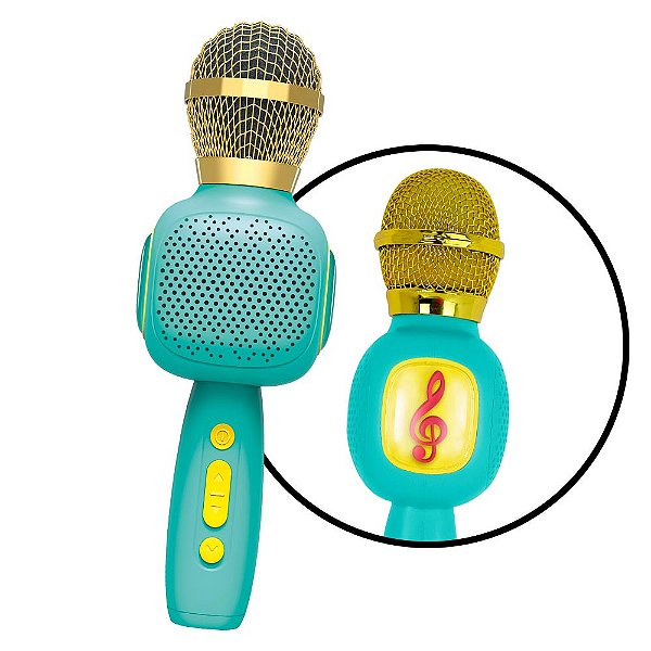 Microfone Karaokê - Azul - DM Toys