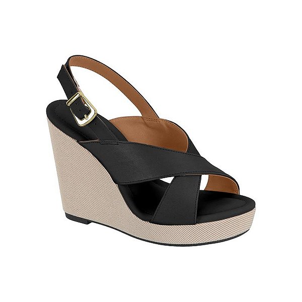 Sandália Feminina Anabela - Preto - Vizzano
