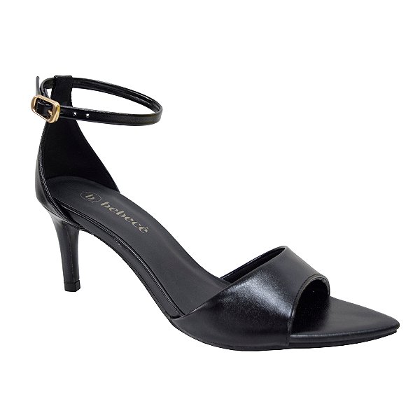 Sandália Feminina Salto Fino - Preto - Bebecê