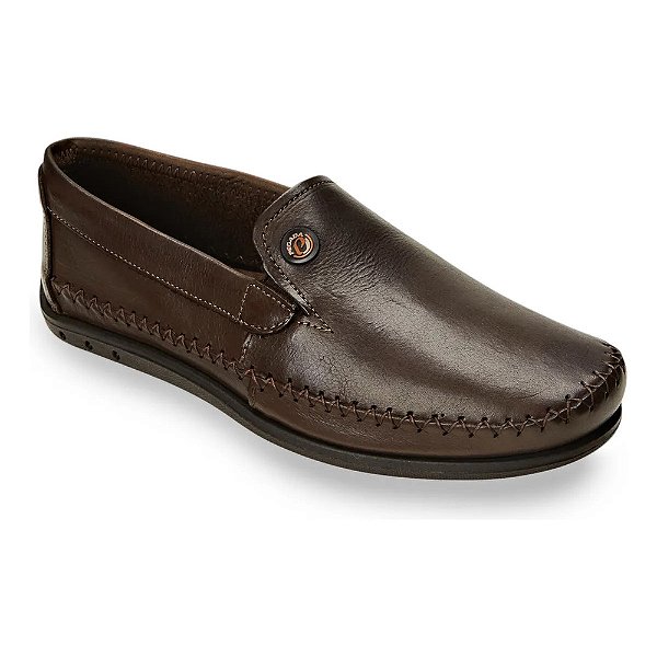 Mocassim Masculino Driver Couro - Marrom - Pegada