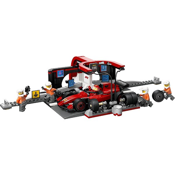 Lego City - Pit Stop e Equipe da F1 com Ferrari - 322 Peças - Lego